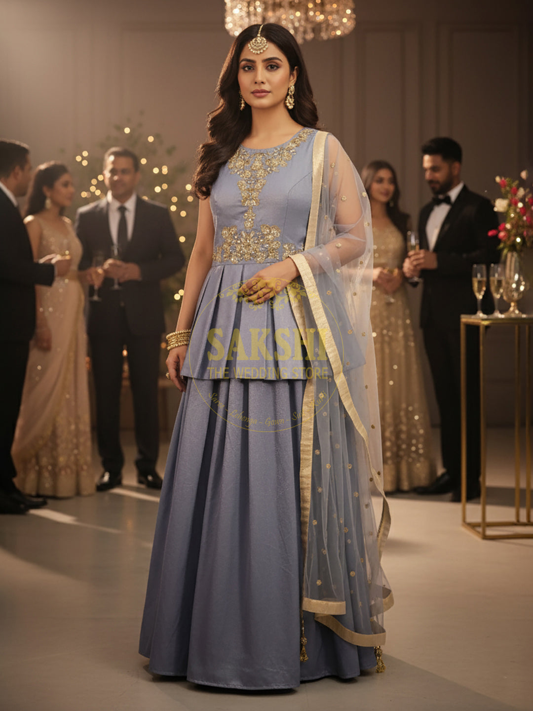 open lace back dress Indo-Western Party Wear Lehenga – SAKSHI