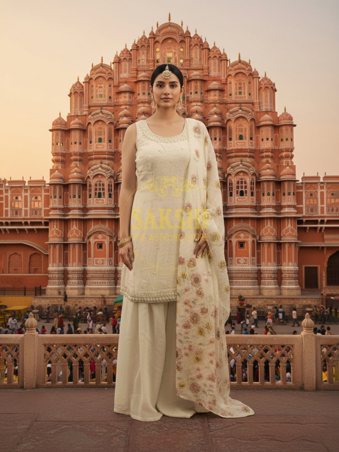 Off White Opulent Sharara Suit