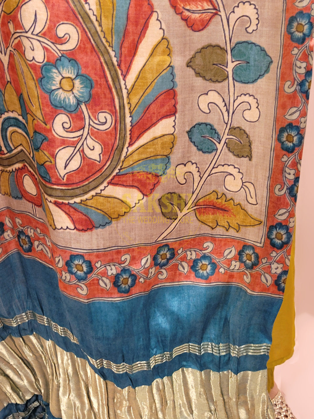 Light Mehendi Green Straight Suit with Gajji Silk Brush Print Dupatta