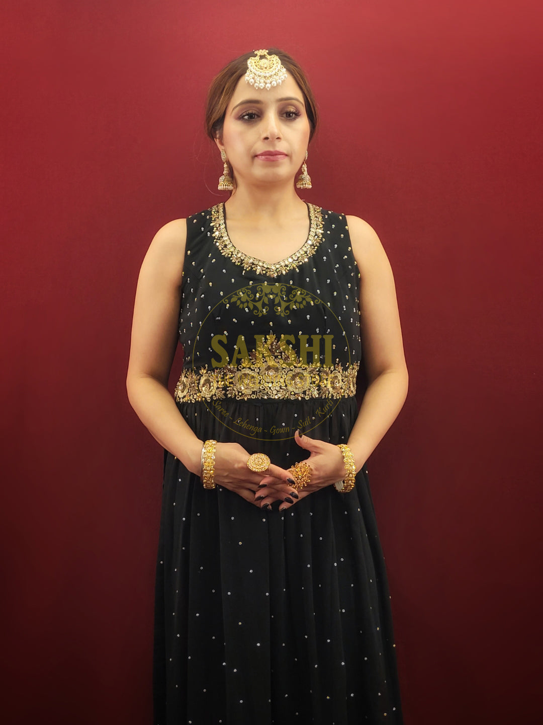 Bottle Green Indo-Western Chudidar Set