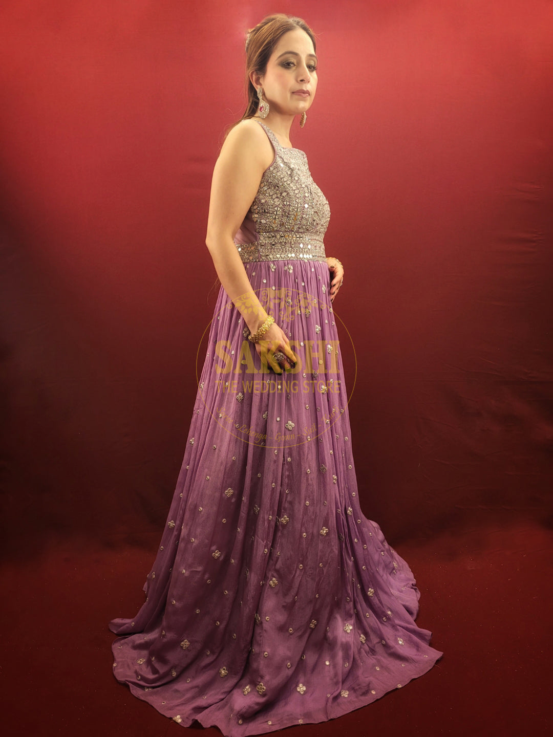 Lavender Engagement & Reception Gown