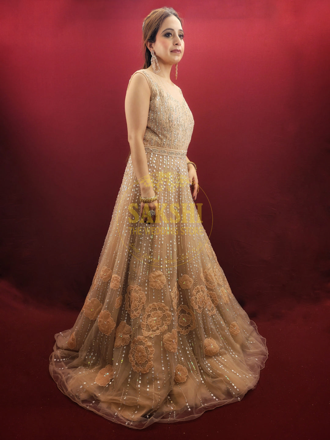 Beautiful Peach Engagement/ Reception Gown