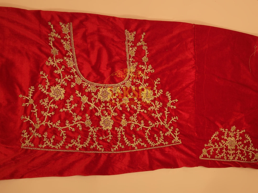 Red Velvet Bridal Lehenga with Heavy Dupatta