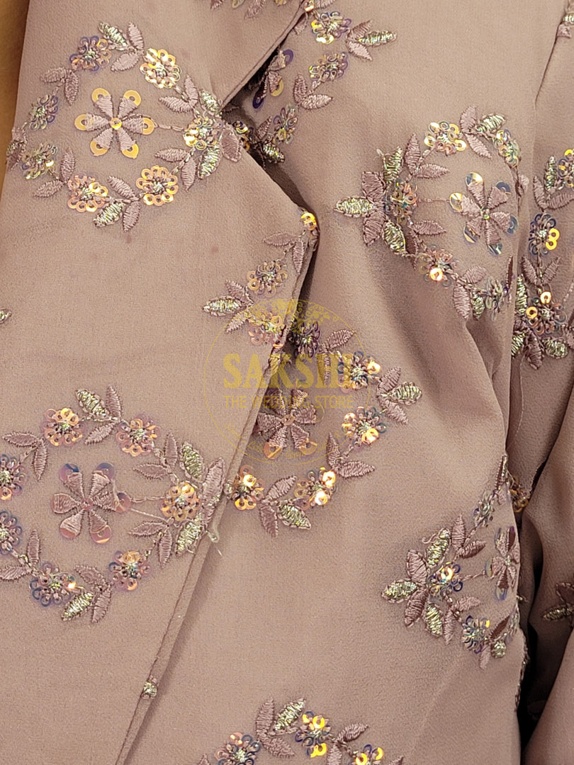 Light Onion Indo-western Party Dress( Top and Pant with Shrug)