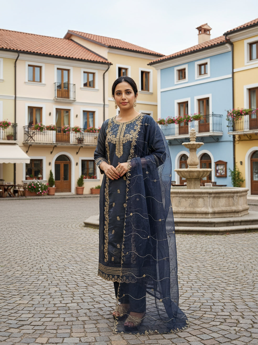 Blue Kurta Set for Women