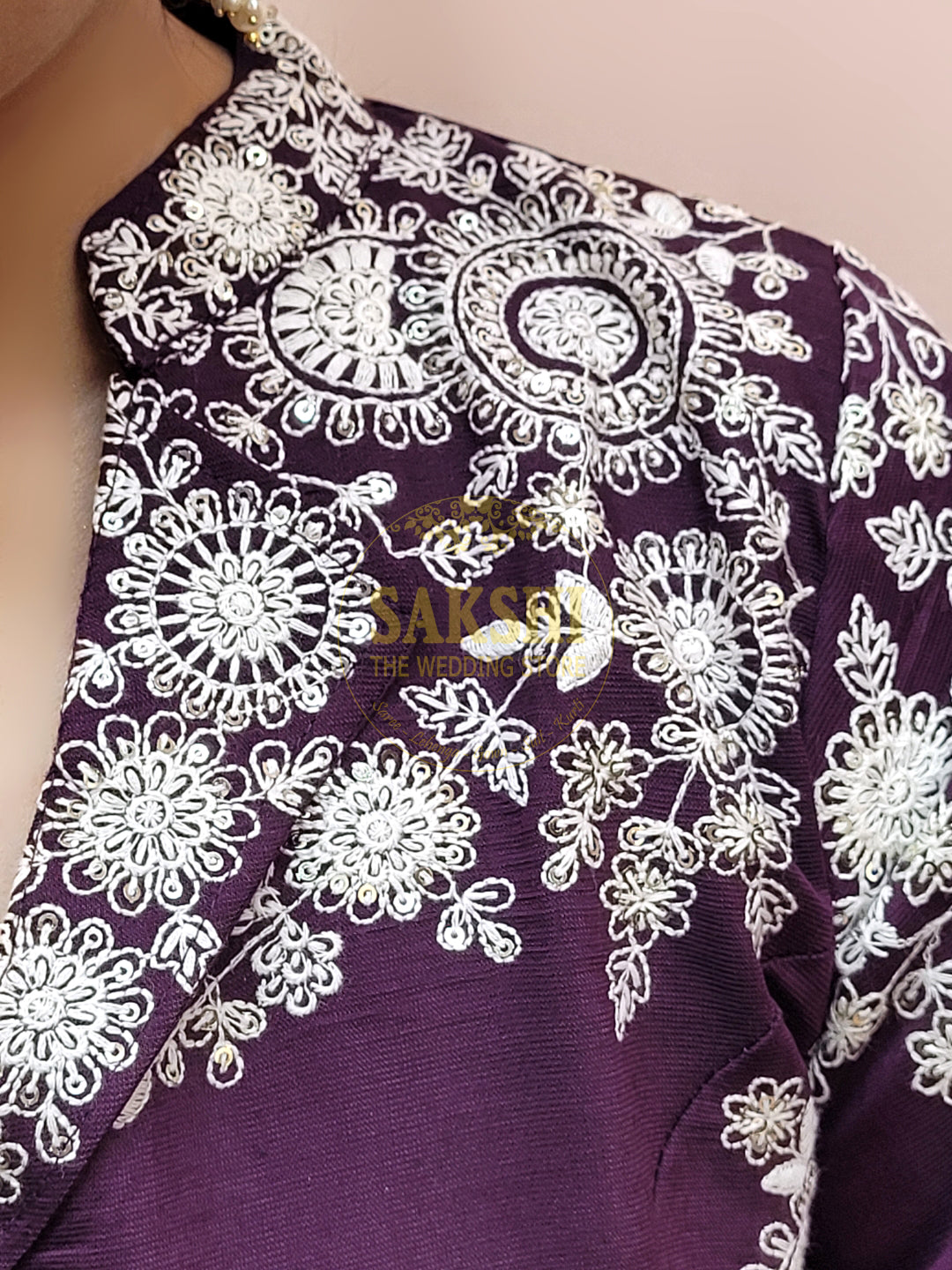 Purple Indo Western Palazzo Dress