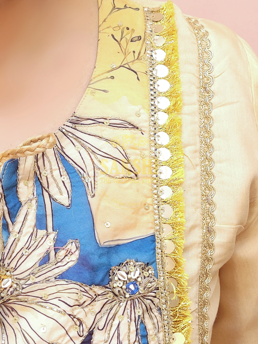 Silk Blend Party Wear Suit Set for Women