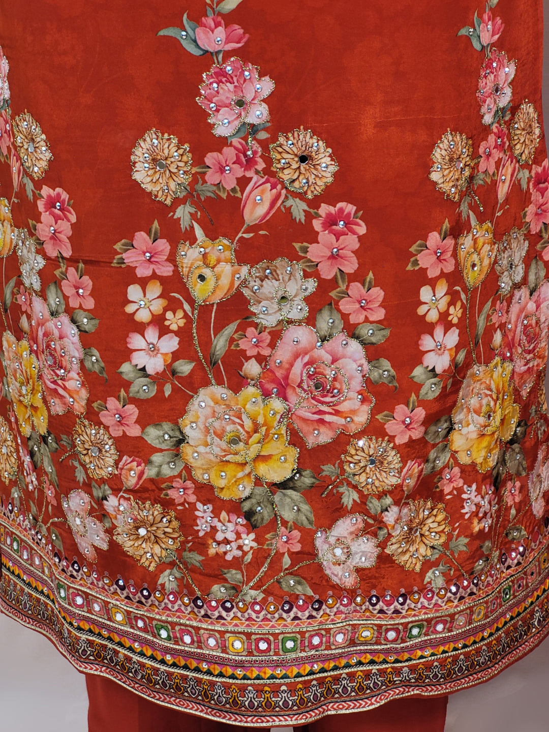Rust Orange Pakistani Suit with Pants