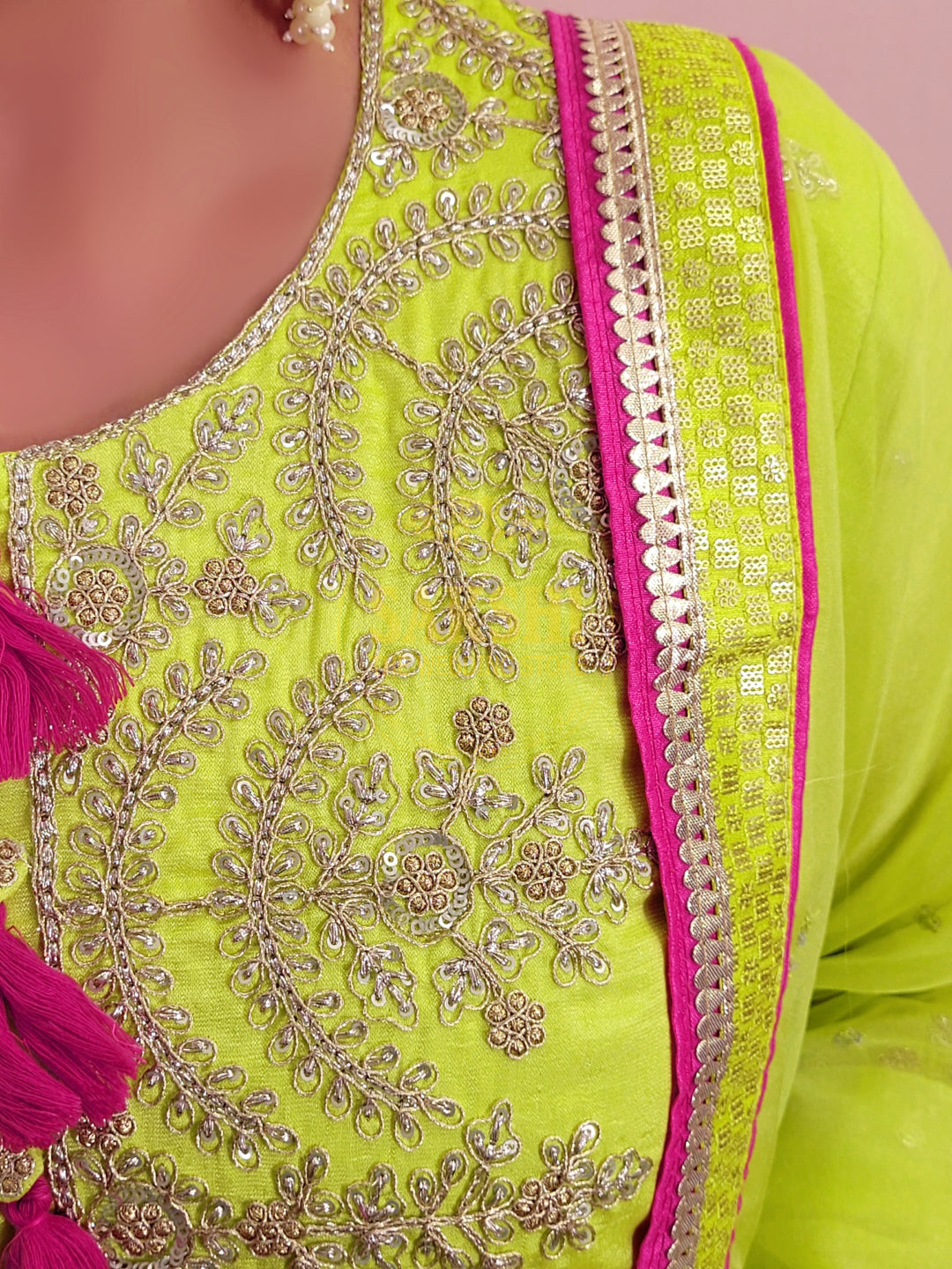 Green Sharara Suit Set