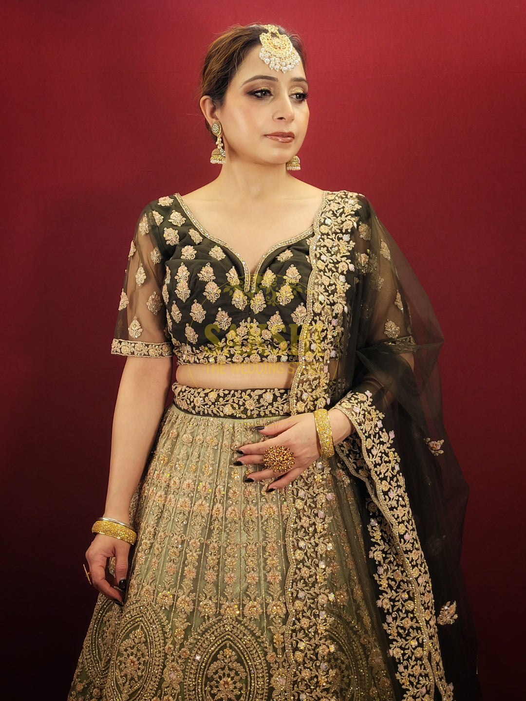 Mehendi Green Ombre Lehenga Choli