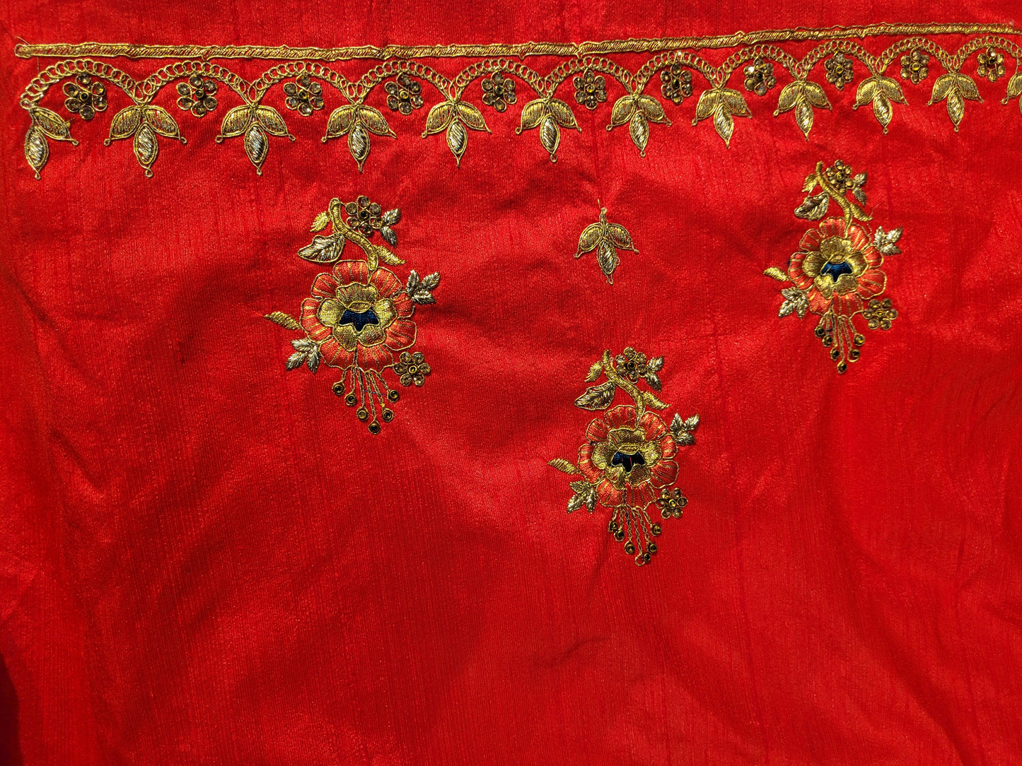 Light Golden Tissue Saree with beautiful embroidery
