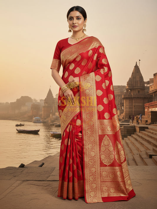 Red Banarsi Wedding & Party Attire