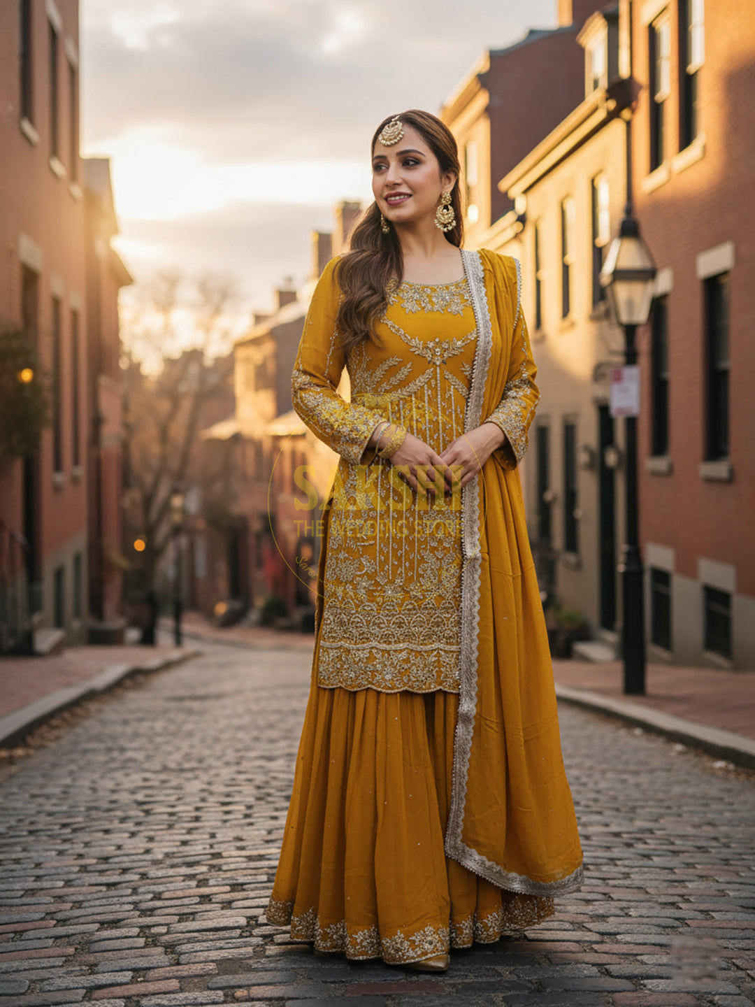 Traditional Bridal & Wedding Kameez Gharara Set