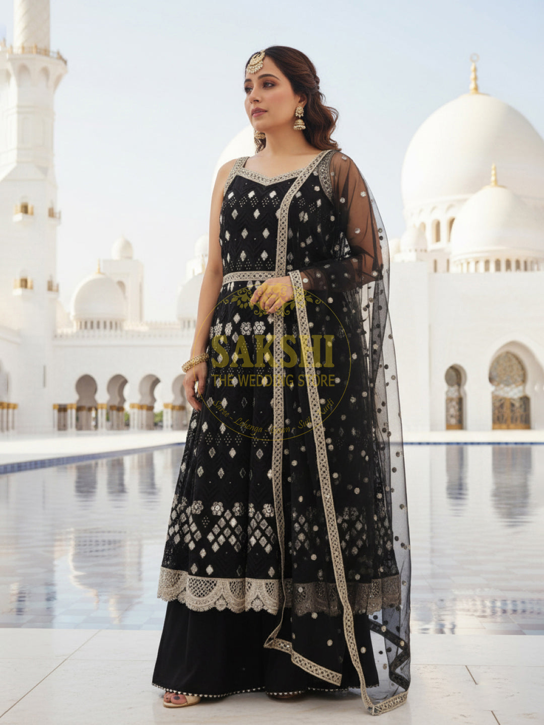 Indian Ethnic Anarkali Suit with Sharara