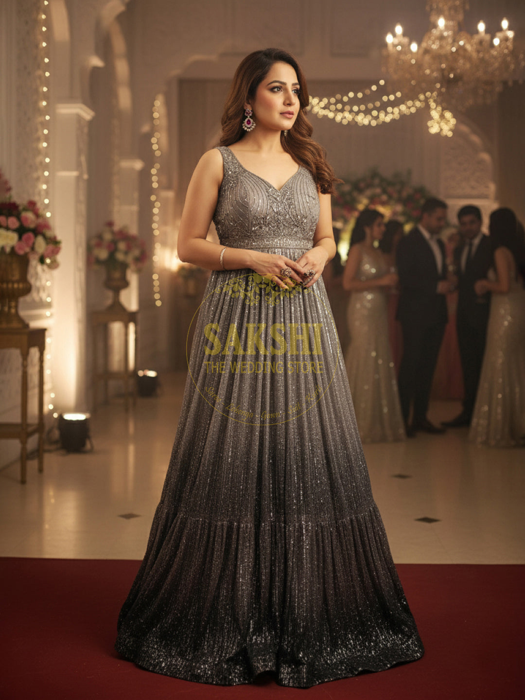 Silver Grey Cocktail Gown