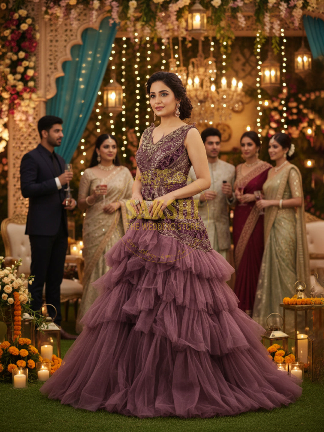 Onion Net Mermaid Gown