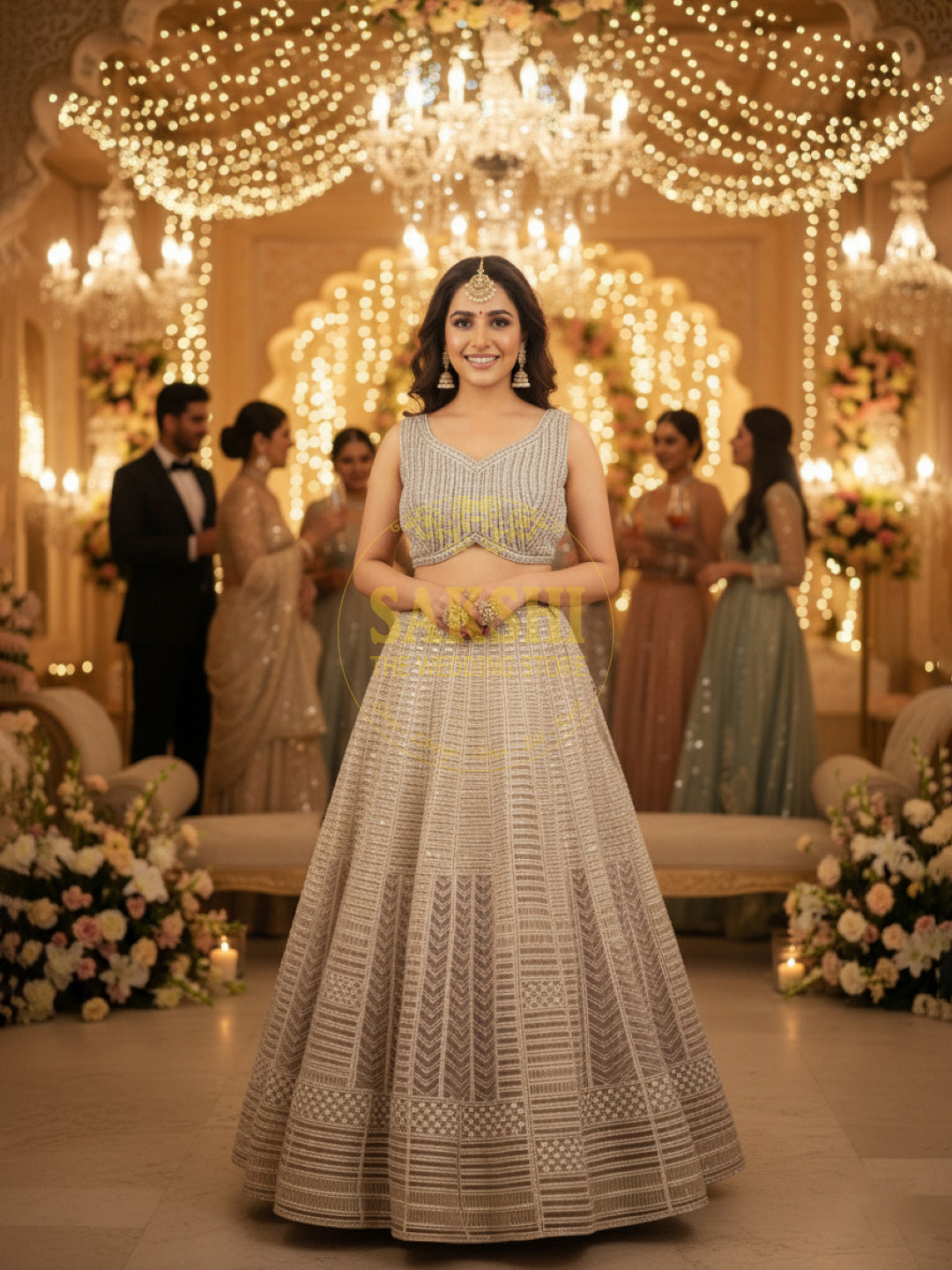 Ready-to-Wear Onion Net Lehenga Choli Set