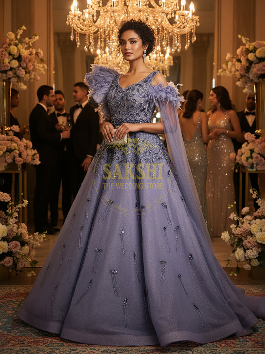 Pastel Gown for Engagement and Cocktail Parties