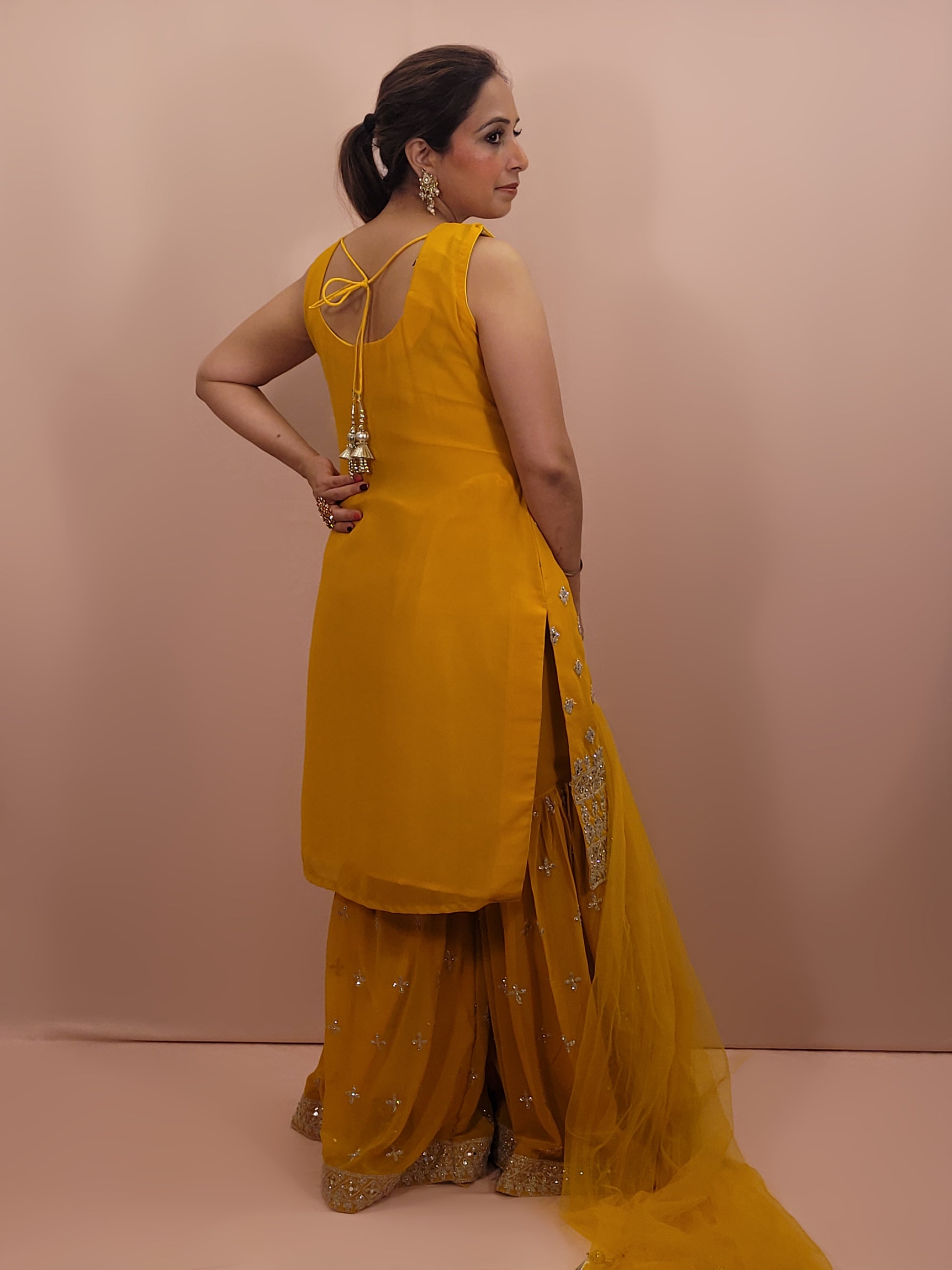 Yellow Sharara Suit