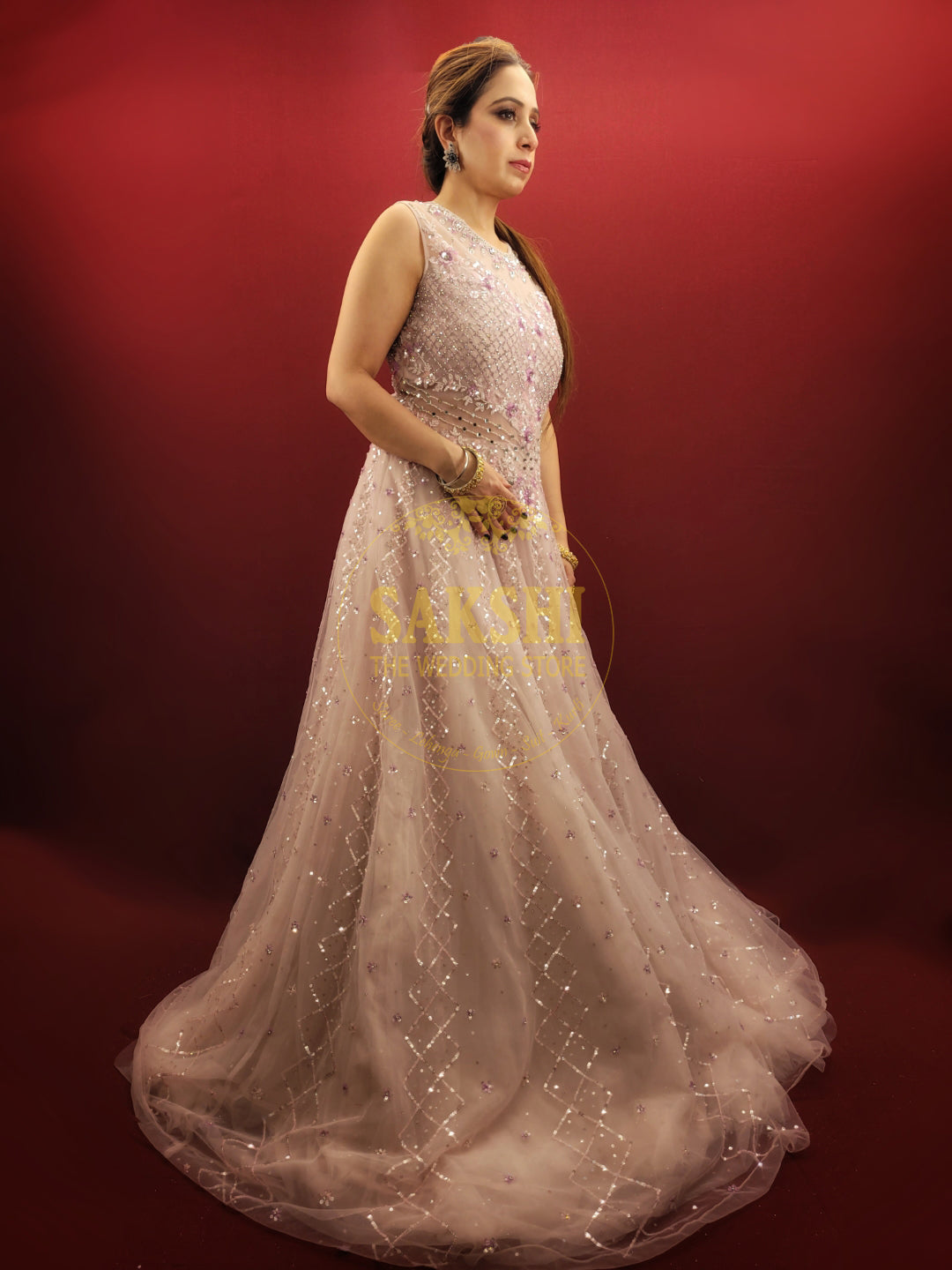 Pink Indian Wedding Gown – SAKSHI The Wedding Store