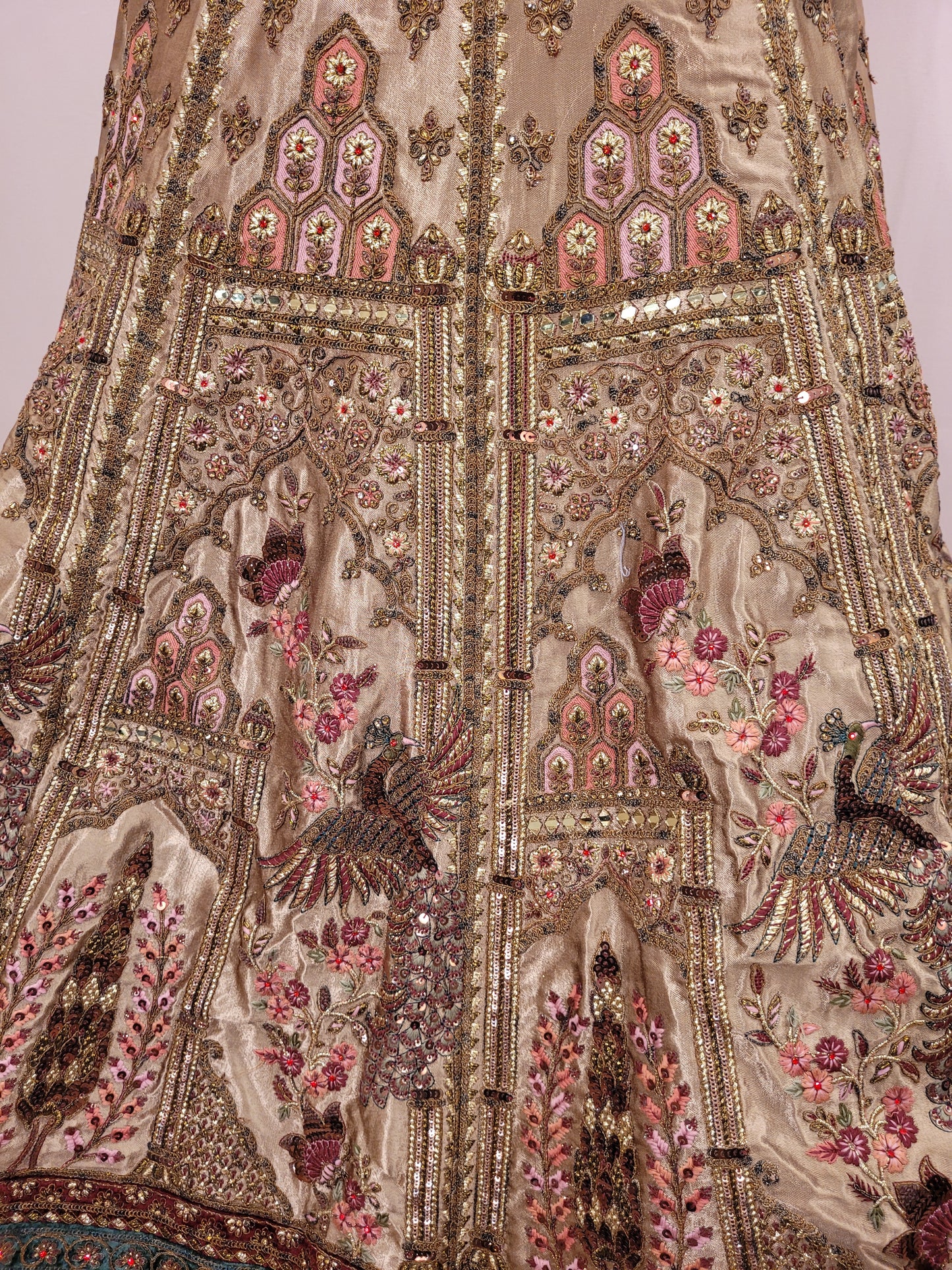Golden Velvet Heavy Flare Lehanga with Double Dupatta