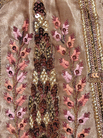 Golden Velvet Heavy Flare Lehanga with Double Dupatta