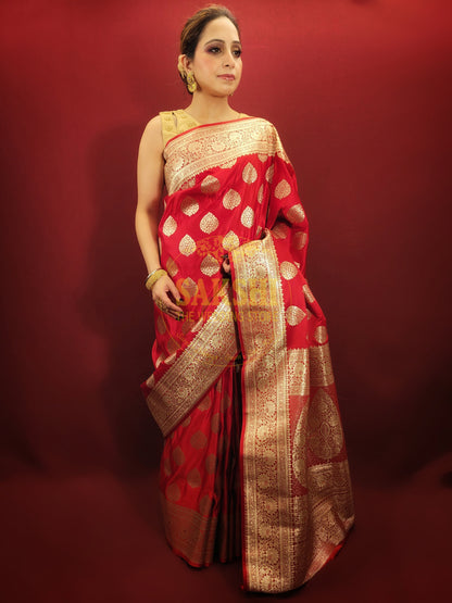 Red Banarsi Wedding & Party Attire