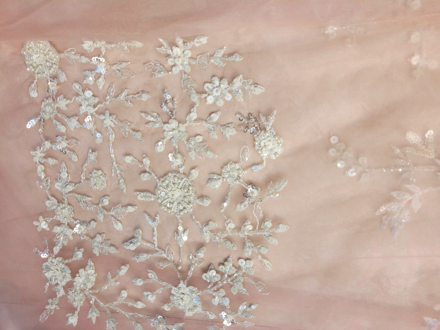 Net Peach Alia Bhatt Met Gala inspired Handwork Saree