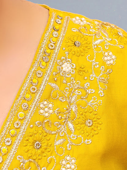 Yellow Kurti Palazzo Set