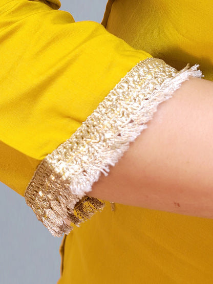 Yellow Kurti Palazzo Set