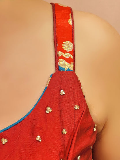 Multicolor Ready to Wear Designer Lehenga Choli Set for Women. Heavy shaded net dupatta. Festive Ready.