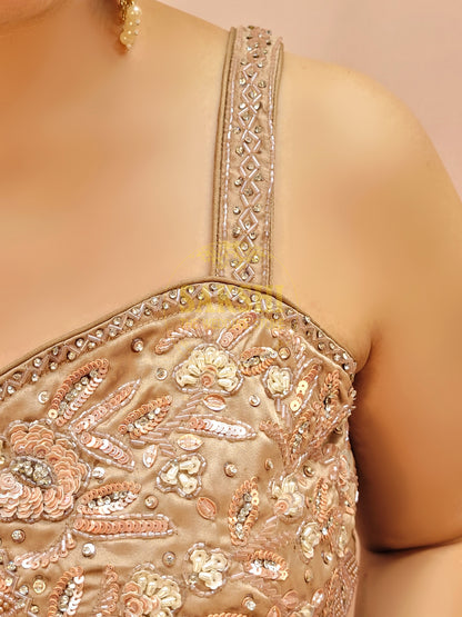 Designer Wedding and Party Wear Gold Lehenga For Women