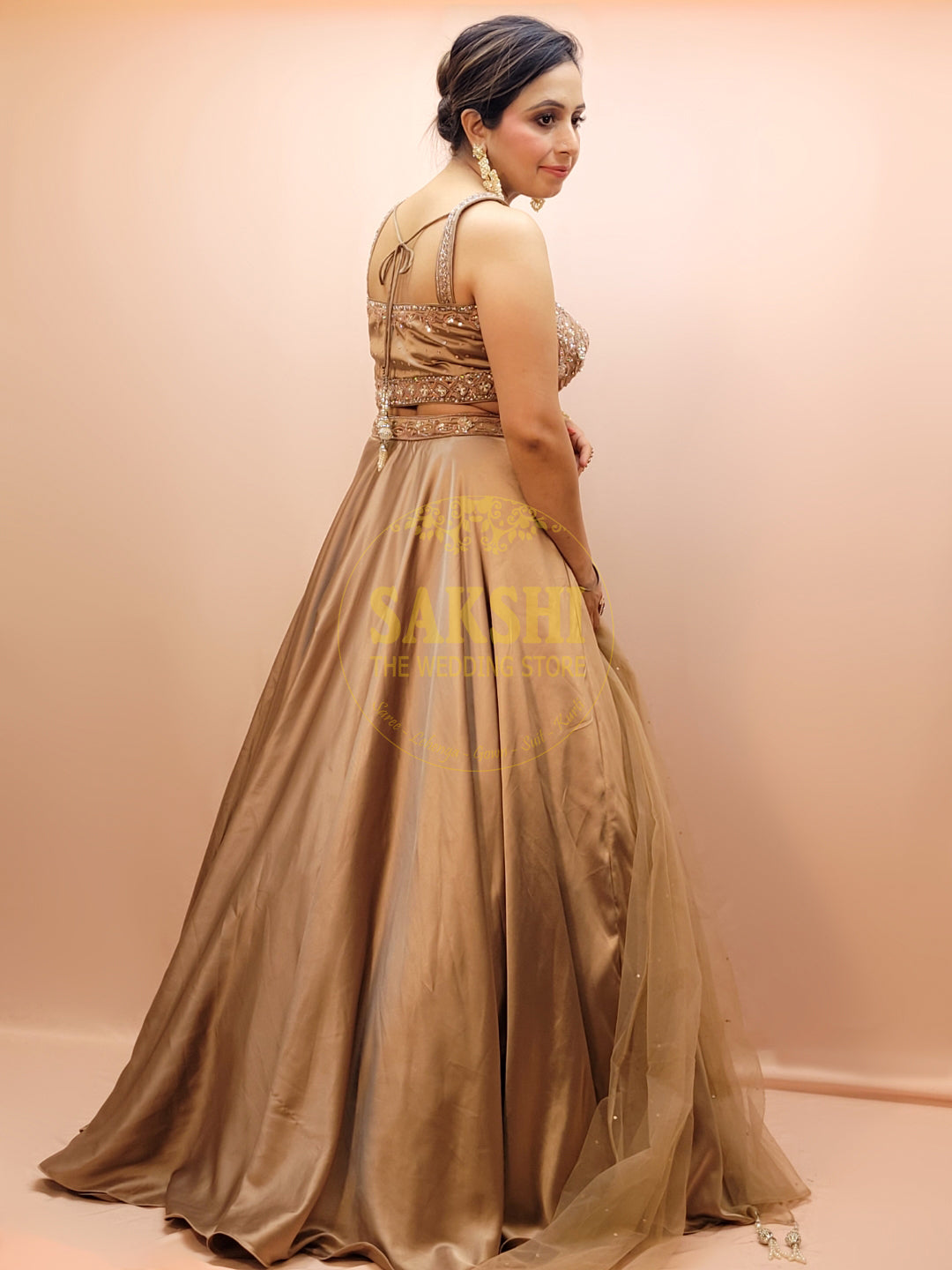 Designer Wedding and Party Wear Gold Lehenga For Women