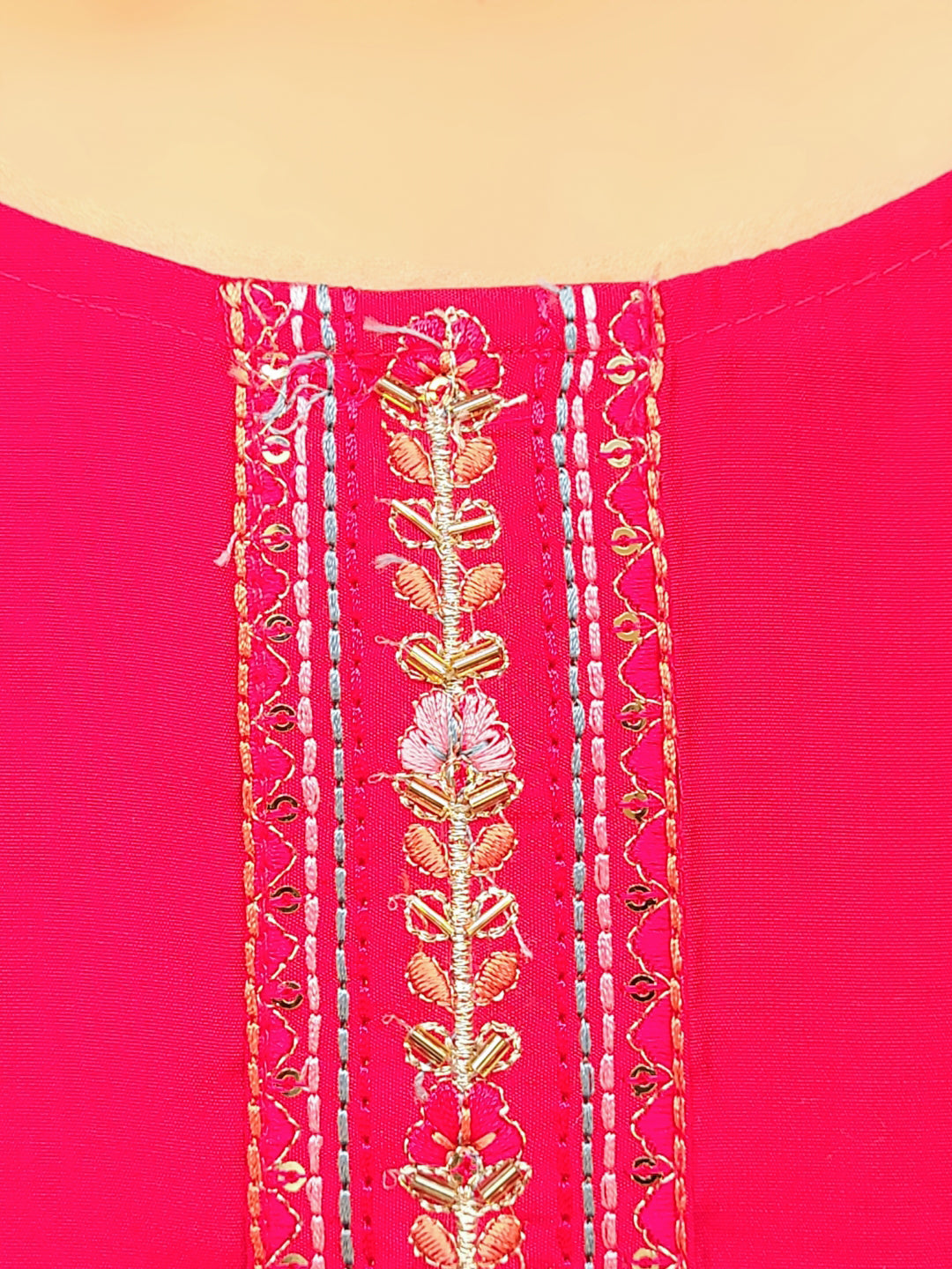 Pink Kurti Pant Set with Digital Print Dupatta