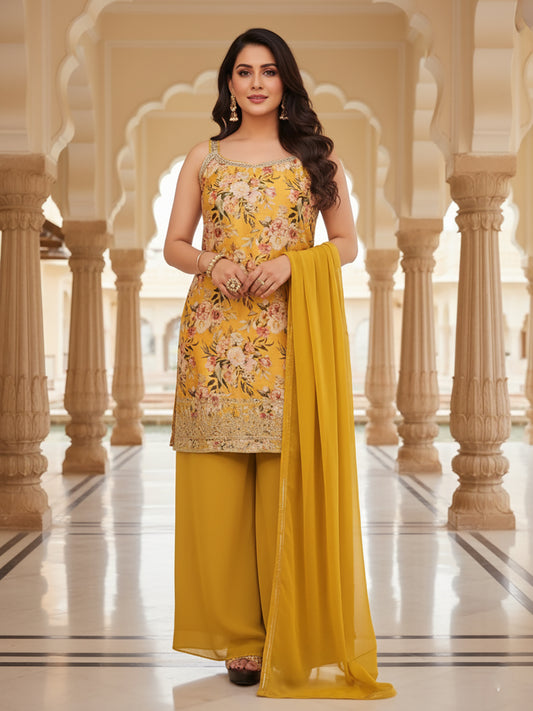 Silk Blend Haldi Outfit for Women