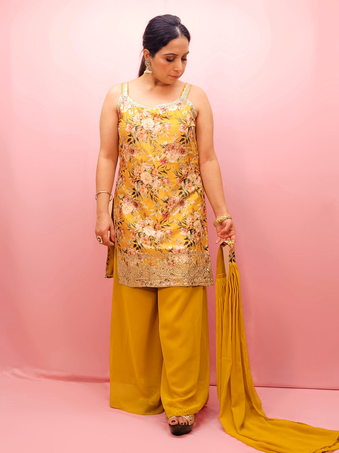 Silk Blend Haldi Outfit for Women
