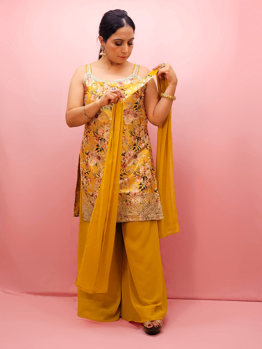Silk Blend Haldi Outfit for Women