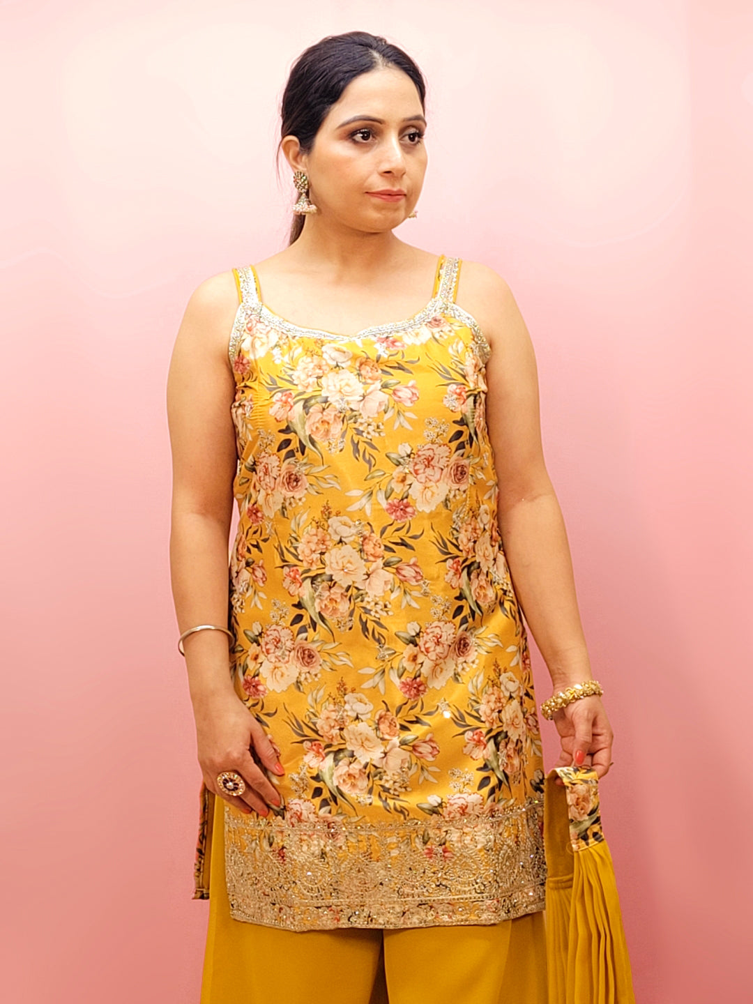 Silk Blend Haldi Outfit for Women
