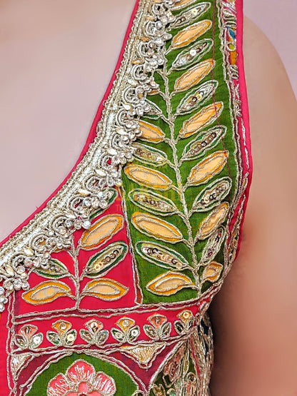 Heavy Wedding Farsi Salwar Suit in Red