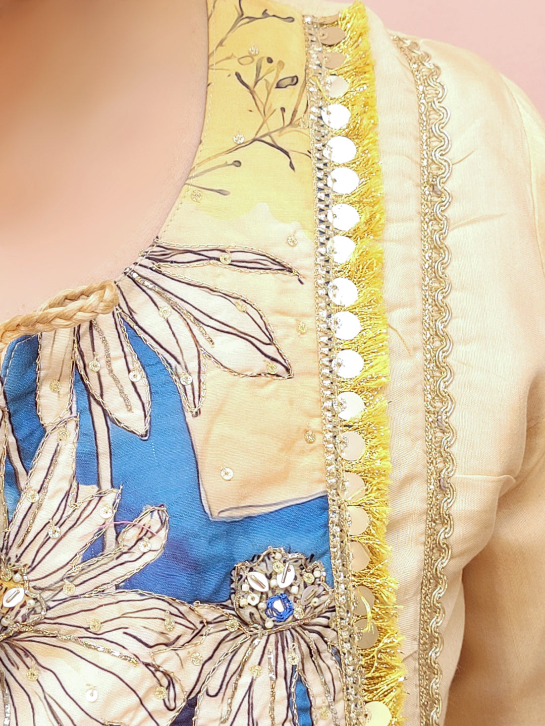 Silk Blend Party Wear Kurta Set for Women