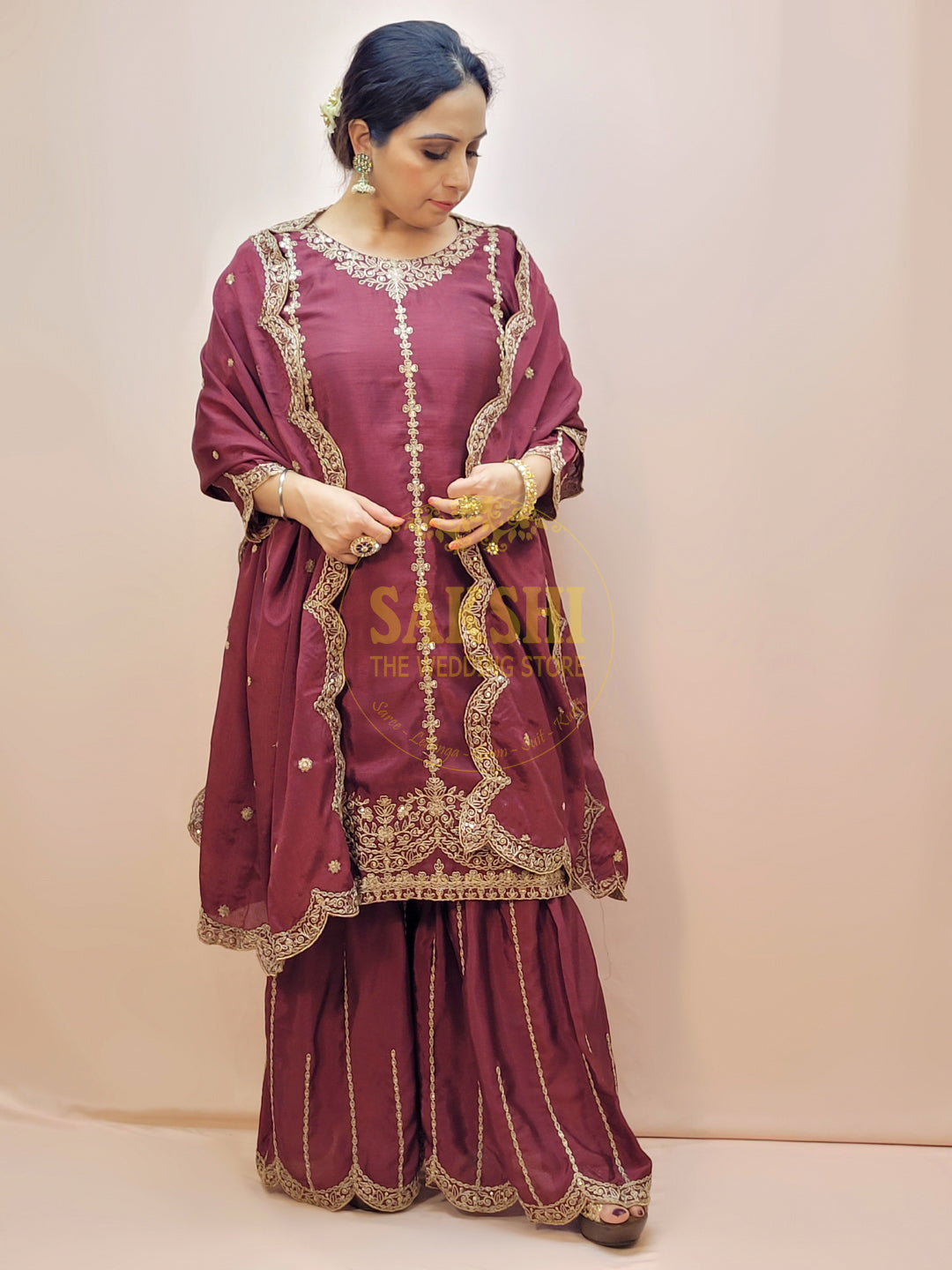 Heavy Embroidered Pakistani Sharara Suit