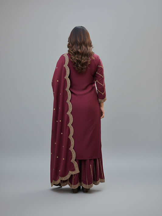 Heavy Embroidered Pakistani Sharara Suit