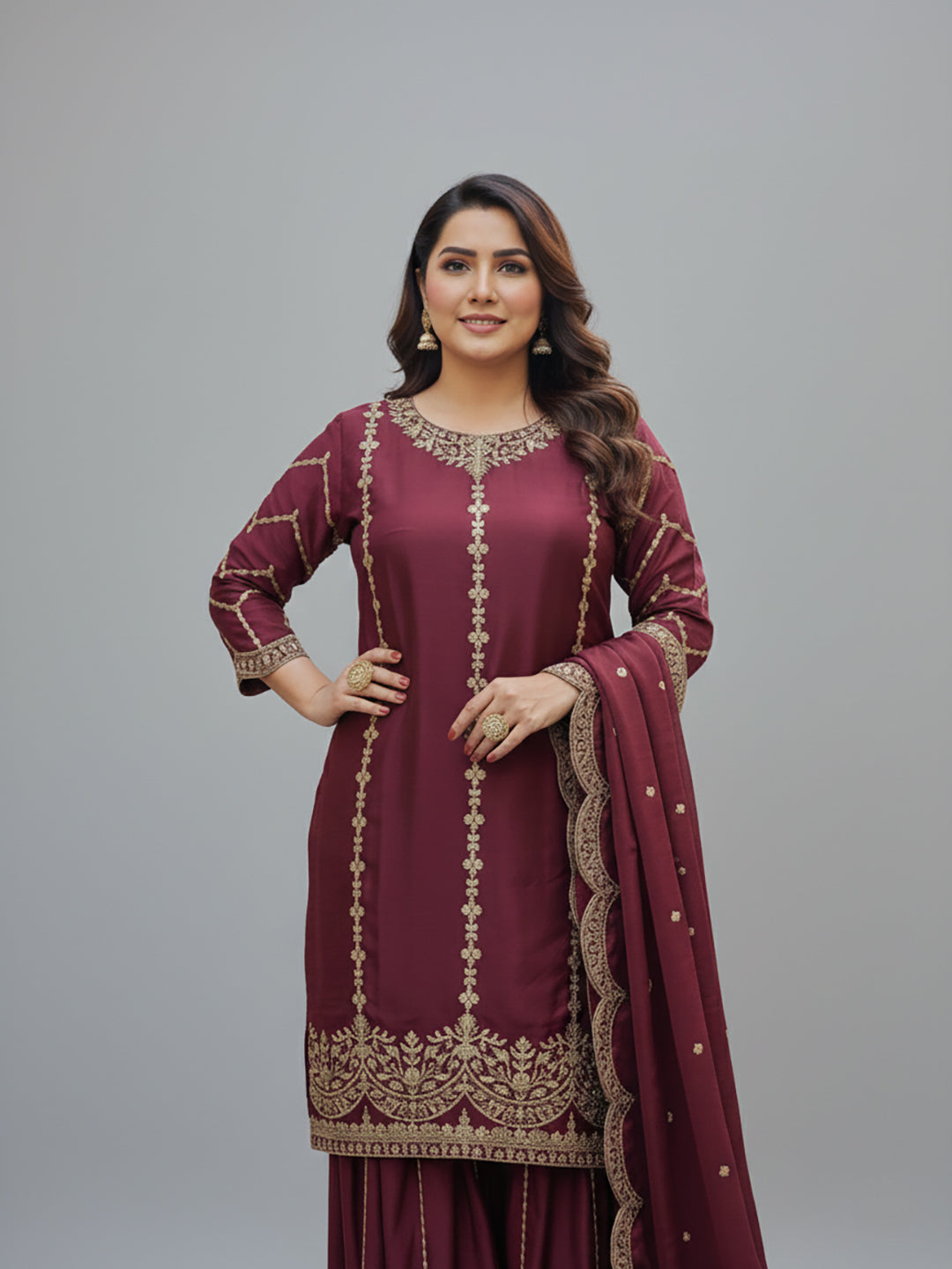 Heavy Embroidered Pakistani Sharara Suit