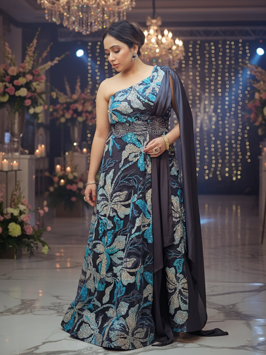 Wedding and Cocktail Sequinned Party Dress for Women