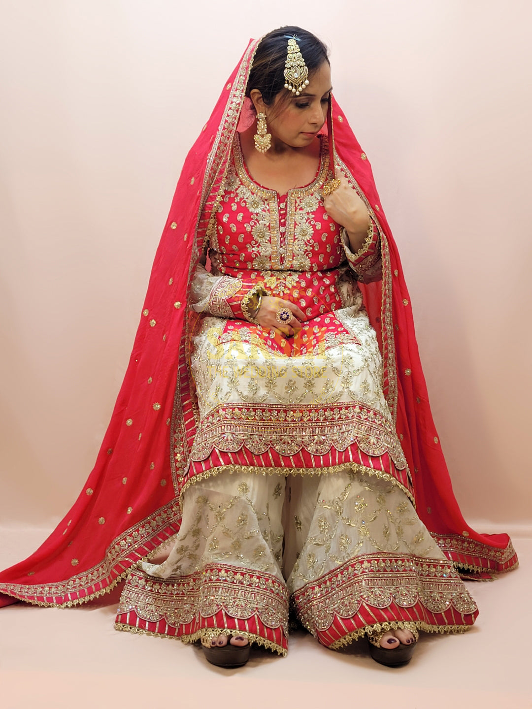 Heavy Embroidered Pakistani Sharara Suit