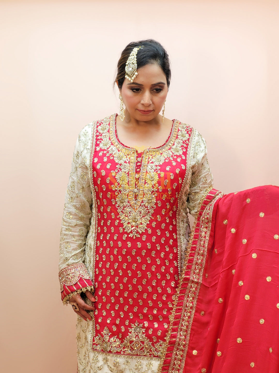 Heavy Embroidered Pakistani Sharara Suit