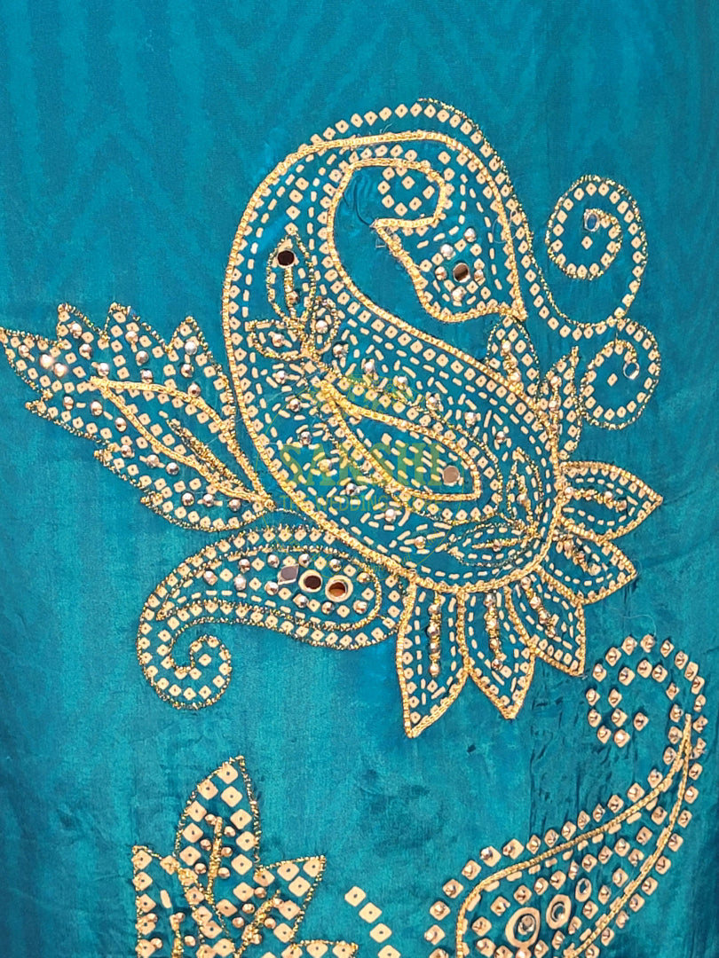 Blue Silk Kurta Set for Women