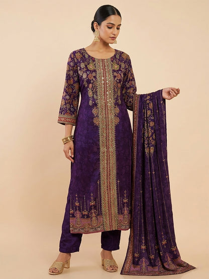 Purple Pakistani Suit with Pants