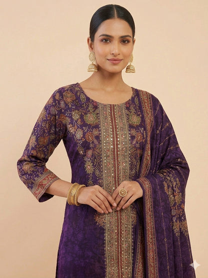 Purple Pakistani Suit with Pants