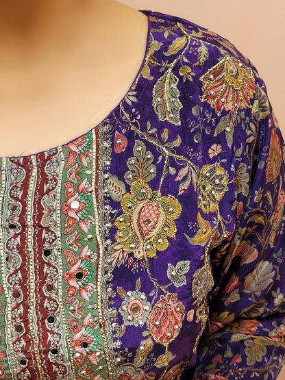 Purple Pakistani Suit with Pants